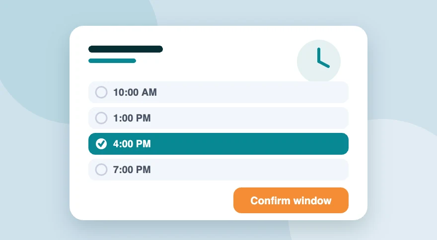 Choosing a delivery window